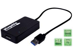 Plugable USB 3.0 to DisplayPort 4K UHD (Ultra-High-Definition) Video Graphics Adapter for Multiple Monitors up to 3840x2160 (Supports Windows 10, 8.1, 8, 7) Plugable USB 3.0 to DisplayPort 4K UHD (Ultra-High-Definition) Video Graphics Adapter for Multiple Monitors up to 3840x2160 (Supports Windows 10, 8.1, 8, 7)