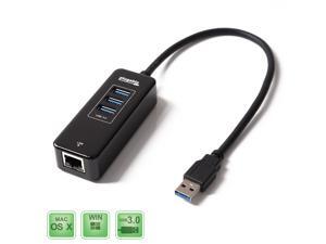 Plugable 3-Port USB 3.0 Portable Bus Powered Hub with Built-in 10/100/1000 Gigabit Ethernet LAN Network Adapter (ASIX AX88179 and VIA VL812 Rev B2 Chipset with v9091 firmware, Windows, Mac OS X) Plugable 3-Port USB 3.0 Portable Bus Powered Hub with Built-in 10/100/1000 Gigabit Ethernet LAN Network Adapter (ASIX AX88179 and VIA VL812 Rev B2 Chipset with v9091 firmware, Windows, Mac OS X)