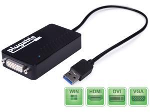 Plugable USB 3.0 to VGA / DVI / HDMI Video Graphics Adapter for Multiple Monitors up to 2048x1152 / 1920x1080 (Supports Windows 10, 8.1, 7, XP) Plugable USB 3.0 to VGA / DVI / HDMI Video Graphics Adapter for Multiple Monitors up to 2048x1152 / 1920x1080 (Supports Windows 10, 8.1, 7, XP)