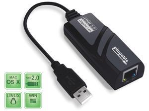 Plugable USB 2.0 to 10/100/1000 Gigabit Ethernet LAN Wired Network Adapter for Windows, Mac, Chromebook, Linux, and Specific Android Tablets (ASIX AX88178 Chipset) Plugable USB 2.0 to 10/100/1000 Gigabit Ethernet LAN Wired Network Adapter for Windows, Mac, Chromebook, Linux, and Specific Android Tablets (ASIX AX88178 Chipset)