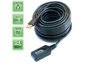 Plugable USB2-10M 10 Meter (32 Foot) USB 2.0 Active Extension Cable Type A Male to A Female Plugable USB2-10M 10 Meter (32 Foot) USB 2.0 Active Extension Cable Type A Male to A Female