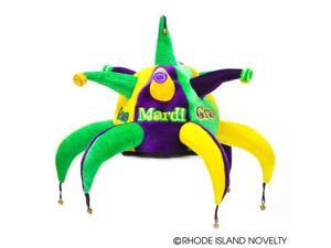 Mardi Gras Spiked Jester Hat Purple Green & Gold One Size - Party Wear Mardi Gras Spiked Jester Hat Purple Green & Gold One Size - Party Wear