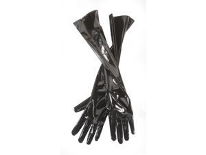Star Power Adult Shiny 20" Leatherette 2pc Gloves, Black, One-Size (20") Star Power Adult Shiny 20" Leatherette 2pc Gloves, Black, One-Size (20")