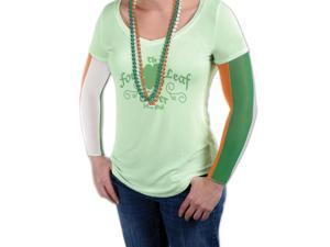 St Patricks Day Irish Party Sleeves Arm Warmers Orange Green White One Size (18") St Patricks Day Irish Party Sleeves Arm Warmers Orange Green White One Size (18")