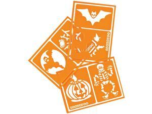 snazaroo Halloween Face Paint Makeup Stencils, 6 Designs, Orange snazaroo Halloween Face Paint Makeup Stencils, 6 Designs, Orange