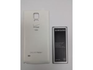 NEW OEM SAMSUNG GALAXY NOTE 4 SM-N910V N910V EB-BN910BBU BATTERY + WHITE DOOR VERIZON WIRELESS NEW OEM SAMSUNG GALAXY NOTE 4 SM-N910V N910V EB-BN910BBU BATTERY + WHITE DOOR VERIZON WIRELESS