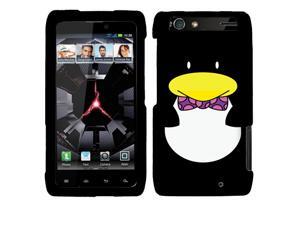 Motorola Droid Razr Maxx XT913 XT916 Hard Cover Case - Ben the Penguin 2D Silver Texture Motorola Droid Razr Maxx XT913 XT916 Hard Cover Case - Ben the Penguin 2D Silver Texture