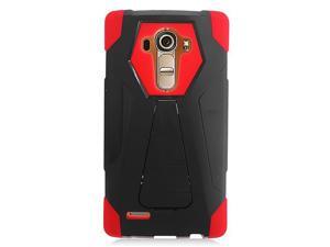 LG G4 Hard Cover and Silicone Protective Case - Hybrid Black/ Red Transformer With Stand LG G4 Hard Cover and Silicone Protective Case - Hybrid Black/ Red Transformer With Stand