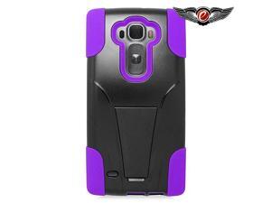 LG G Flex 2 LS996 Hard Cover and Silicone Protective Case - Hybrid Black/Purple w/ Y Stand LG G Flex 2 LS996 Hard Cover and Silicone Protective Case - Hybrid Black/Purple w/ Y Stand