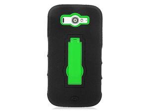 ZTE Imperial II Hard Cover and Silicone Protective Case - Hybrid Black/ Green Symbiosis With Vertical Stand (New) ZTE Imperial II Hard Cover and Silicone Protective Case - Hybrid Black/ Green Symbiosis With Vertical Stand (New)