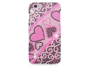 Apple iPhone 6 plus 5.5 inch Hard Case Cover - Black/Pink Heart w/ Full Rhinestones Apple iPhone 6 plus 5.5 inch Hard Case Cover - Black/Pink Heart w/ Full Rhinestones