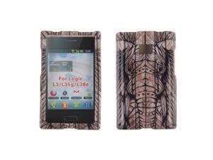 LG Optimus Logic L35g Dynamic L38c Hard Case Cover - Elephant Head Aztec Wooden LG Optimus Logic L35g Dynamic L38c Hard Case Cover - Elephant Head Aztec Wooden