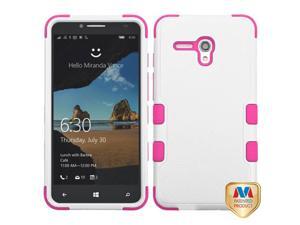 Alcatel Onetouch Fierce XL 5054 Hard Cover and Silicone Protective Case - Hybrid Natural Cream White/ Hot Pink Tuff Alcatel Onetouch Fierce XL 5054 Hard Cover and Silicone Protective Case - Hybrid Natural Cream White/ Hot Pink Tuff