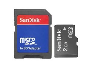 SanDisk 2GB Micro SD Flash Memory Card MicroSD TF 2 G GB 2G W/Adapter New SanDisk 2GB Micro SD Flash Memory Card MicroSD TF 2 G GB 2G W/Adapter New