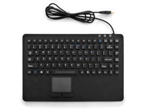 Silicone Industrial Waterproof USB Rack Mount Keyboard with Touchpad KB-87 Silicone Industrial Waterproof USB Rack Mount Keyboard with Touchpad KB-87