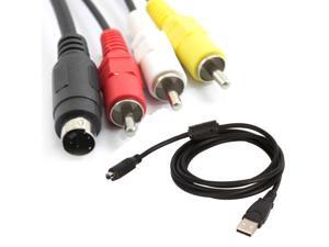 AV A/V TV + USB Cable/Cord For SONY Handycam DCR-SX44/E AV A/V TV + USB Cable/Cord For SONY Handycam DCR-SX44/E