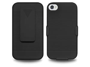 NEW HARD COVER CASE WITH BELT CLIP HOLSTER + KICKSTAND FOR APPLE iPHONE 4 4S 4G - BLACK&WHITE NEW HARD COVER CASE WITH BELT CLIP HOLSTER + KICKSTAND FOR APPLE iPHONE 4 4S 4G - BLACK&WHITE