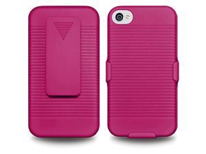 NEW HARD COVER CASE WITH BELT CLIP HOLSTER + KICKSTAND FOR APPLE iPHONE 4 4S 4G -HOT PINK NEW HARD COVER CASE WITH BELT CLIP HOLSTER + KICKSTAND FOR APPLE iPHONE 4 4S 4G -HOT PINK