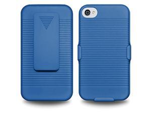 NEW HARD COVER CASE WITH BELT CLIP HOLSTER + KICKSTAND FOR APPLE iPHONE 4 4S 4G - BLUE NEW HARD COVER CASE WITH BELT CLIP HOLSTER + KICKSTAND FOR APPLE iPHONE 4 4S 4G - BLUE