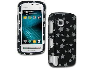 Silver Stars Protector Case& Silver for Nokia Nuron 5230 - Black Silver Stars Protector Case& Silver for Nokia Nuron 5230 - Black