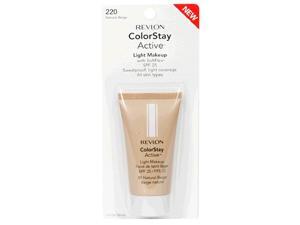 Revlon ColorStay Active Light Makeup With SoftFlex, All Skin Types, SPF 25, Natural Beige 220, 1 Pack Revlon ColorStay Active Light Makeup With SoftFlex, All Skin Types, SPF 25, Natural Beige 220, 1 Pack