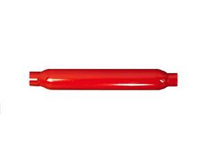 Glasspack Muffler-Glasspack Muffler - Single Outlet - Fully Reversable - 31"Long x 2"(ID)Inlet x 3.5" Body-Red Glasspack Muffler-Glasspack Muffler - Single Outlet - Fully Reversable - 31"Long x 2"(ID)Inlet x 3.5" Body-Red