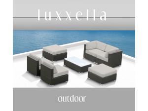 Luxxella Outdoor Patio Wicker MALLINA Sofa Sectional Furniture 7pc All Weather Couch Set Off White Luxxella Outdoor Patio Wicker MALLINA Sofa Sectional Furniture 7pc All Weather Couch Set Off White