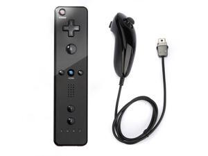 New Built in Motion Plus Remote and Nunchuck Controller for Nintendo Wii Black New Built in Motion Plus Remote and Nunchuck Controller for Nintendo Wii Black