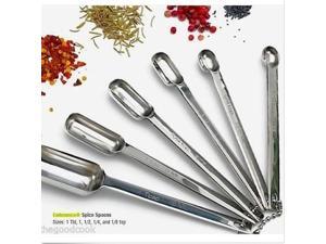 18/8 Stainless Steel 6 pcs 0.63-15ml Narrow Tea Coffee Spice Measuring Spoons Set Kits 18/8 Stainless Steel 6 pcs 0.63-15ml Narrow Tea Coffee Spice Measuring Spoons Set Kits