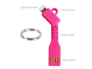 Lightning to USB Key Cable Charger Sync Flexible Charge - for Apple iPhone 5, 5s, 5c, 6, 6 Plus, iPod Touch, iPod Nano, iPad 4, iPad Air, iPad Air 2, iPad Mini, iPad Mini Retina,iPad Mini 2 - Pink Lightning to USB Key Cable Charger Sync Flexible Charge - for Apple iPhone 5, 5s, 5c, 6, 6 Plus, iPod Touch, iPod Nano, iPad 4, iPad Air, iPad Air 2, iPad Mini, iPad Mini Retina,iPad Mini 2 - Pink