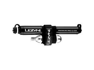 Lezyne Pressure Drive CFH Black High Pressure Hand Pump + Co2 Inflator Bike Pump Lezyne Pressure Drive CFH Black High Pressure Hand Pump + Co2 Inflator Bike Pump