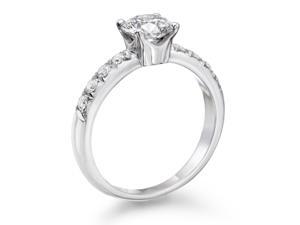 1 Carat Round Diamond Solitaire Engagement Ring in 14k white-gold IJ I1-I2 1 Carat Round Diamond Solitaire Engagement Ring in 14k white-gold IJ I1-I2