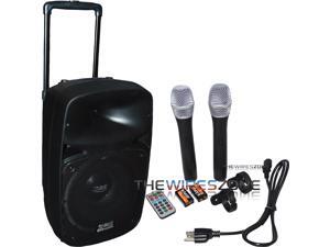 Absolute USPROBAT12 Portable 12" 2000W Amplified PA Speaker w/ Bluetooth & Mic Absolute USPROBAT12 Portable 12" 2000W Amplified PA Speaker w/ Bluetooth & Mic