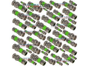 BNC Compression Type 75 Ohm Coaxial Coax RG59 CCTV Connector (50/pack) BNC Compression Type 75 Ohm Coaxial Coax RG59 CCTV Connector (50/pack)