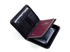 Deluxe Leather iPad Folio with Notepad Space and Organizer Panel, Letter Size Deluxe Leather iPad Folio with Notepad Space and Organizer Panel, Letter Size