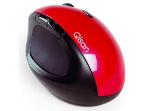 Qisan USB Wireless 800-1200-1600 DPI E100 Ergonomic Vertical Mouse -Red Qisan USB Wireless 800-1200-1600 DPI E100 Ergonomic Vertical Mouse -Red