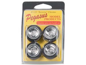 Pegasus Hobbies 1125 1/24-1/25 Chrome Reverse Rims/Tires (4) Pegasus Hobbies 1125 1/24-1/25 Chrome Reverse Rims/Tires (4)