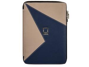 Lencca Minky Edition Portfolio Carrying Case Eco Friendly Leather For Devices 8"-10.9" Screen (Blue/Taupe) Lencca Minky Edition Portfolio Carrying Case Eco Friendly Leather For Devices 8"-10.9" Screen (Blue/Taupe)