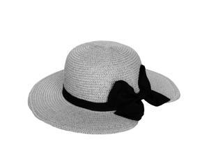 Aerusi Miss Anderson Floppy Straw Sun Woman's Hat (Grey) Aerusi Miss Anderson Floppy Straw Sun Woman's Hat (Grey)