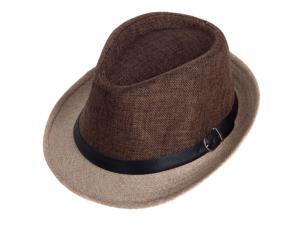 Aerusi Unisex Brown Fusion Straw Hat (One Size Fits Most) Aerusi Unisex Brown Fusion Straw Hat (One Size Fits Most)