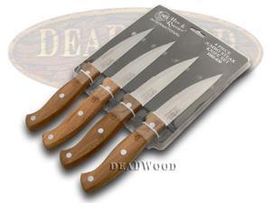 HEN & ROOSTER AND International 4 Piece Wooden Jumbo Steak Knife Knives Set HEN & ROOSTER AND International 4 Piece Wooden Jumbo Steak Knife Knives Set