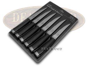 HEN & ROOSTER AND International 6 Piece Black Rubber Kitchen Steak Knives Set HEN & ROOSTER AND International 6 Piece Black Rubber Kitchen Steak Knives Set
