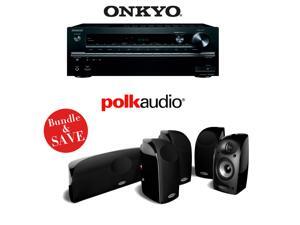 Onkyo TX-NR747 7.2-Channel Networking A/V Receiver + A Polk Audio TL250 5.0 High Performance Home Theater Speaker System Onkyo TX-NR747 7.2-Channel Networking A/V Receiver + A Polk Audio TL250 5.0 High Performance Home Theater Speaker System