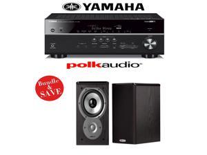 Yamaha RX-V681BL 7.2-Channel 4K Network A/V Receiver + (1) Pair of Polk Audio TSi 100 Bookshelf Loudspeakers - Bundle Yamaha RX-V681BL 7.2-Channel 4K Network A/V Receiver + (1) Pair of Polk Audio TSi 100 Bookshelf Loudspeakers - Bundle