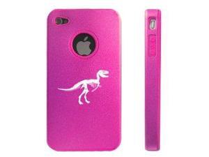 Apple iPhone 4 4S 4G Hot Pink DD132 Aluminum & Silicone Case Dinosaur Fossil Apple iPhone 4 4S 4G Hot Pink DD132 Aluminum & Silicone Case Dinosaur Fossil