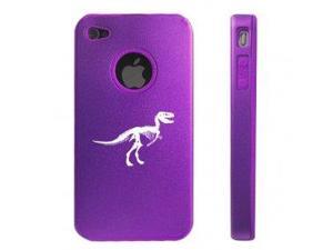 Apple iPhone 4 4S 4G Purple DD134 Aluminum & Silicone Case Dinosaur Fossil Apple iPhone 4 4S 4G Purple DD134 Aluminum & Silicone Case Dinosaur Fossil