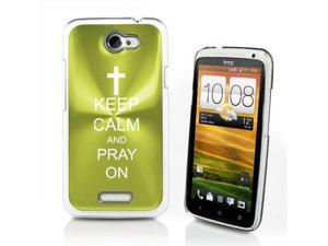 Green HTC One X Aluminum Plated Hard Back Case Cover P423 Keep Calm and Pray On Green HTC One X Aluminum Plated Hard Back Case Cover P423 Keep Calm and Pray On