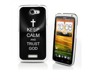 Black HTC One X Aluminum Plated Hard Back Case Cover P438 Keep Calm and Trust God Black HTC One X Aluminum Plated Hard Back Case Cover P438 Keep Calm and Trust God