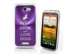 Purple HTC One X Aluminum Plated Hard Back Case Cover P616 Keep Calm and Love Dogs Purple HTC One X Aluminum Plated Hard Back Case Cover P616 Keep Calm and Love Dogs