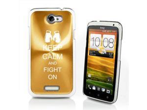 Gold HTC One X Aluminum Plated Hard Back Case Cover P404 Keep Calm and Fight On Gold HTC One X Aluminum Plated Hard Back Case Cover P404 Keep Calm and Fight On
